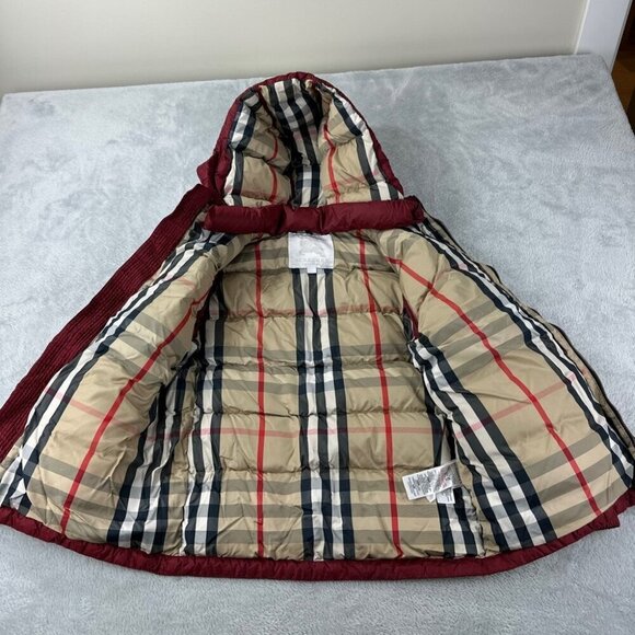 Burberry Red Down Puffer Jacket Boys Size 10 - Picture 12 of 16